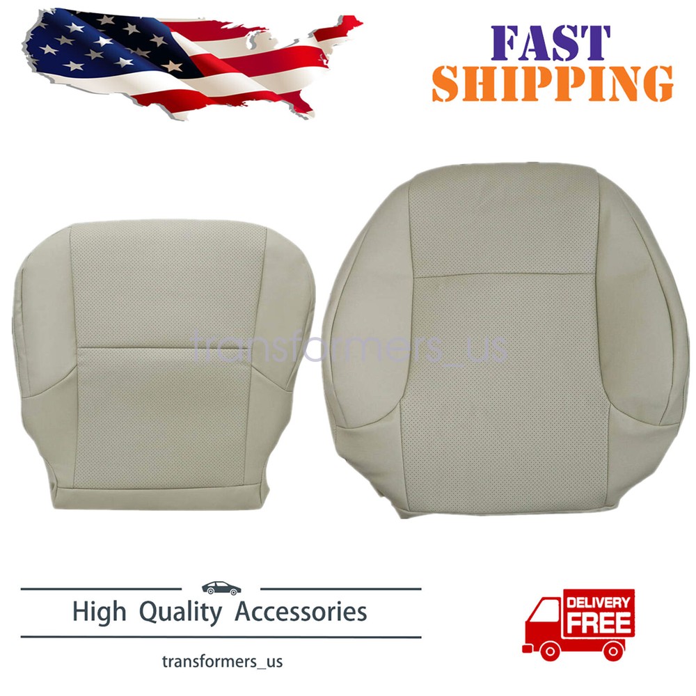 For 2010-2017 Lexus GX460 4-Door Driver Bottom & Back Perforated Seat Cover Tan
