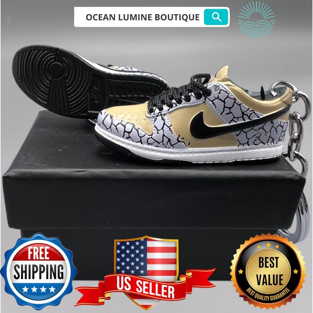 SB DUNK 3D Mini Sneaker Keychain, Jordan Sneaker Collectible, Box Options