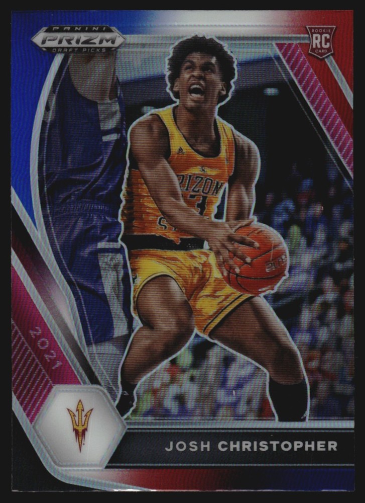 2021-22 Panini Prizm Draft Picks Prizms Red White and Blue #22 Josh Christopher