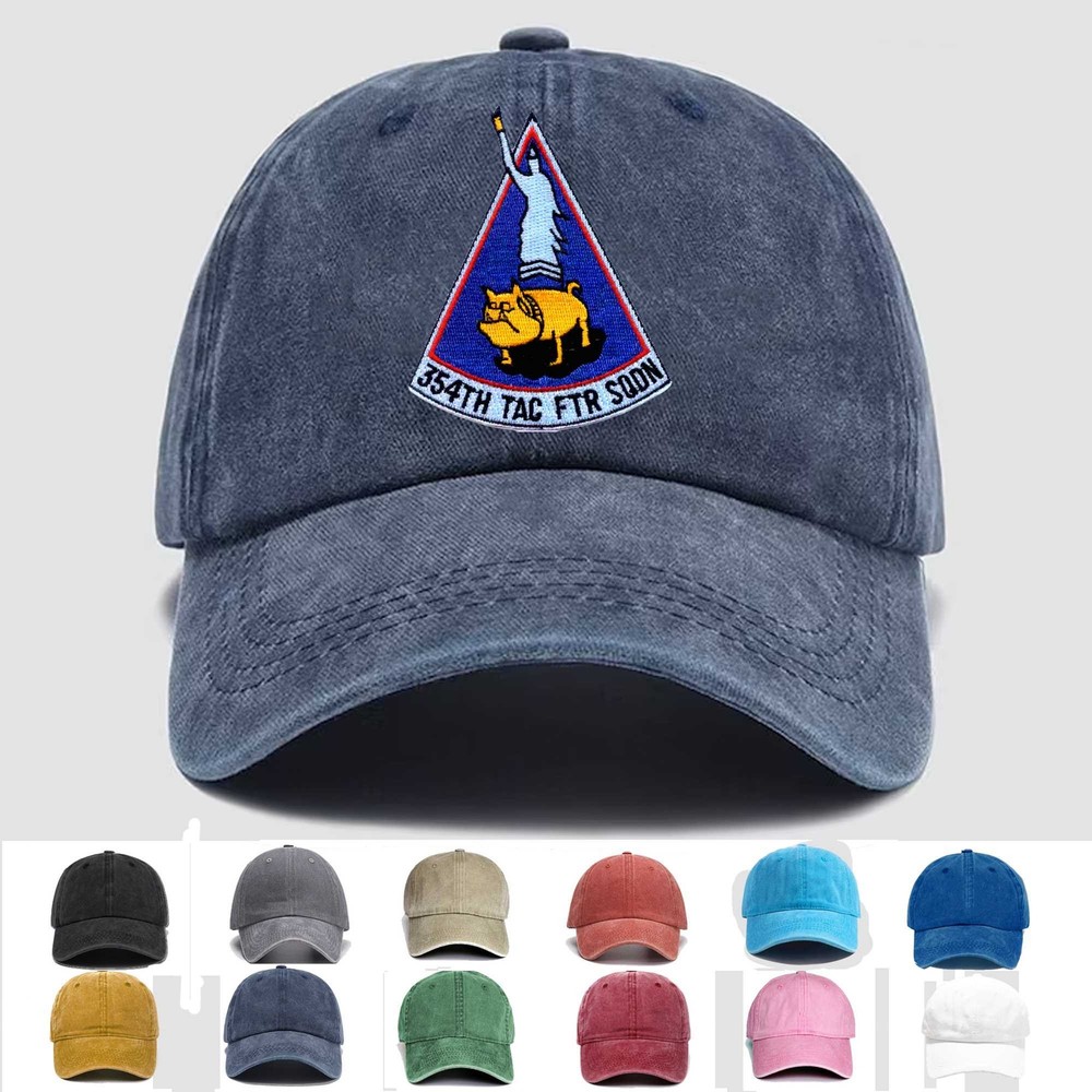 Custom Embroidered Hat 354th Tactical Fighter Squadron, Veteran Cap, Trucker Hat