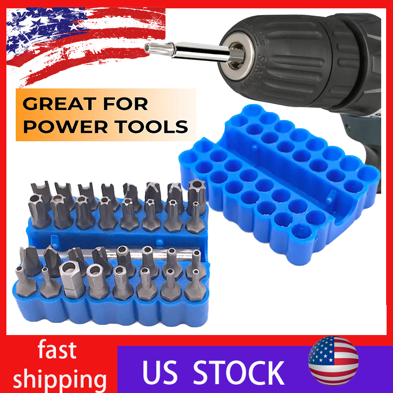 Tamper Proof Torq Hex Star Wrench 3-Wing Screwdriver 33-Piece Security Set