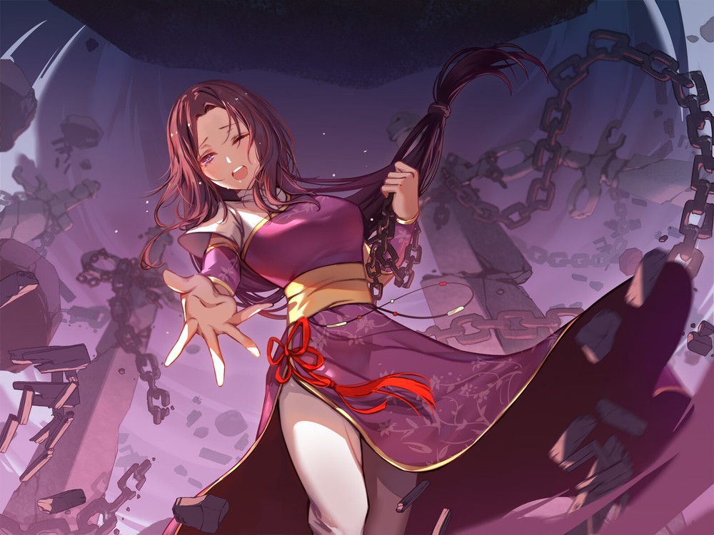 Anime Fantasy Chains Dress Girl Gaming Playmat for Desk