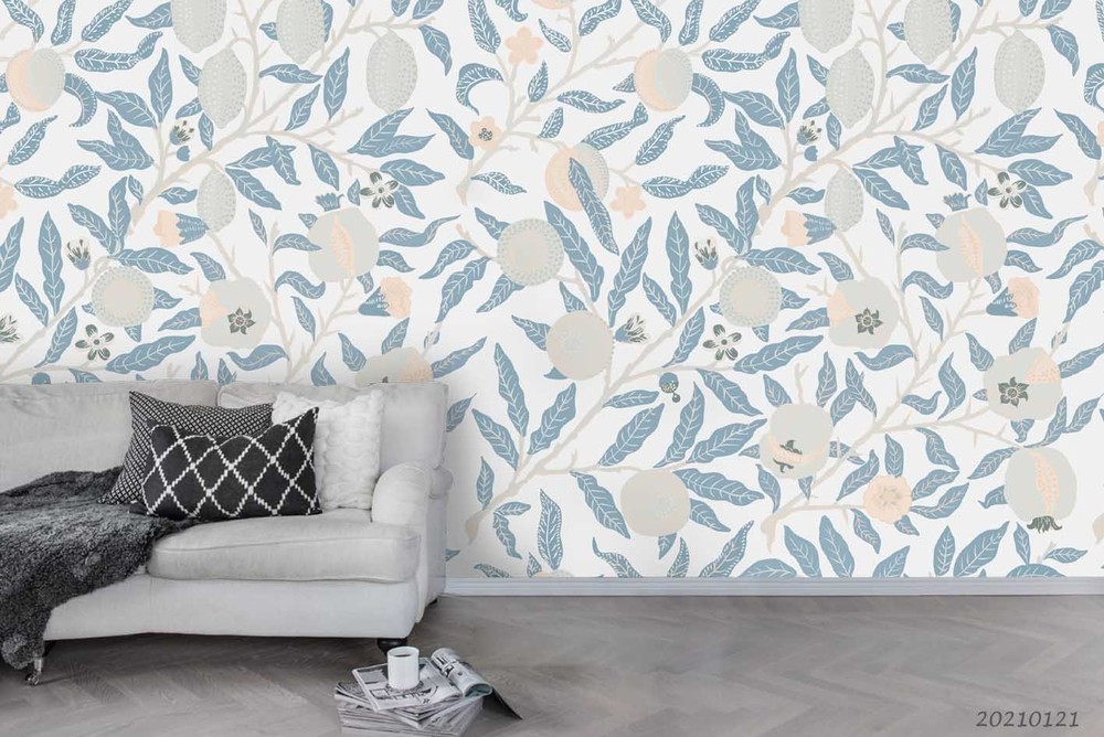 3D Pomegranate Flower Pattern Wall Murals Wallpaper Murals Wall Sticker