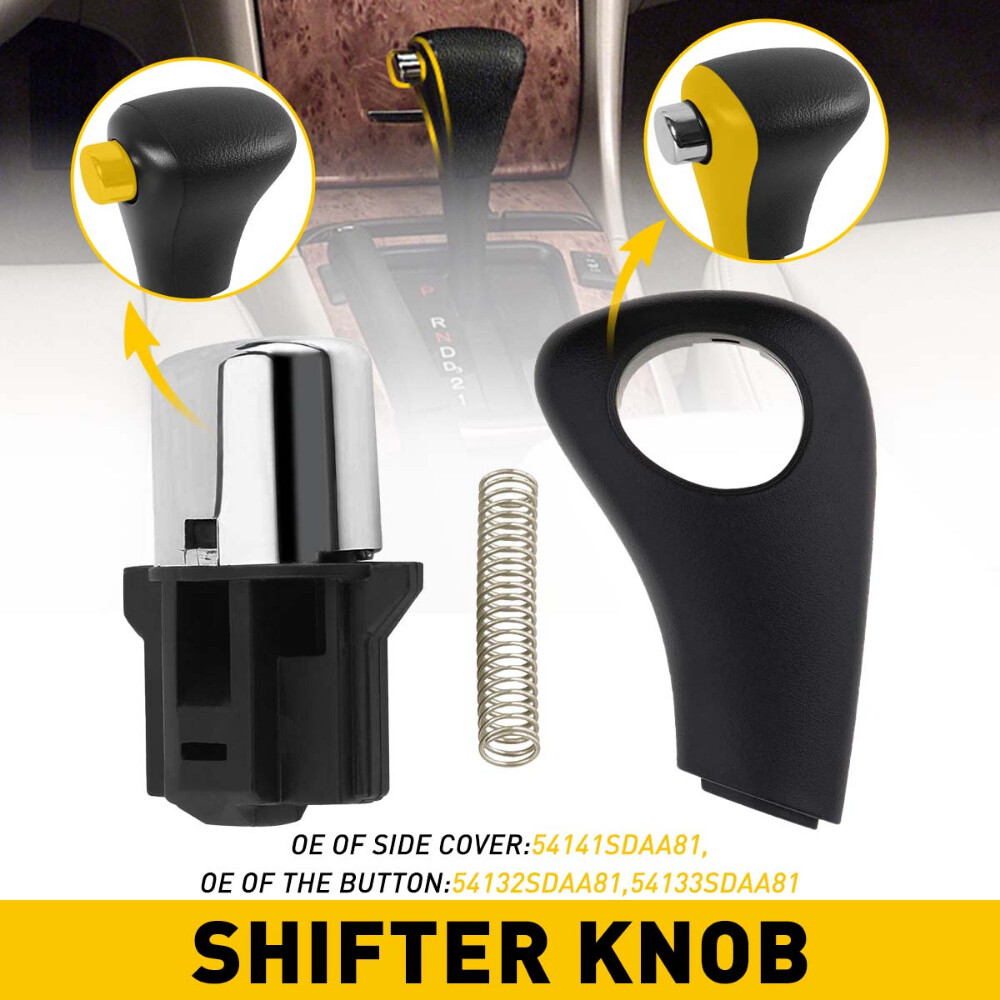 Shifter Handle Button Knob + Side for Plate Honda Accord DX LX EX EXL 2003-2005