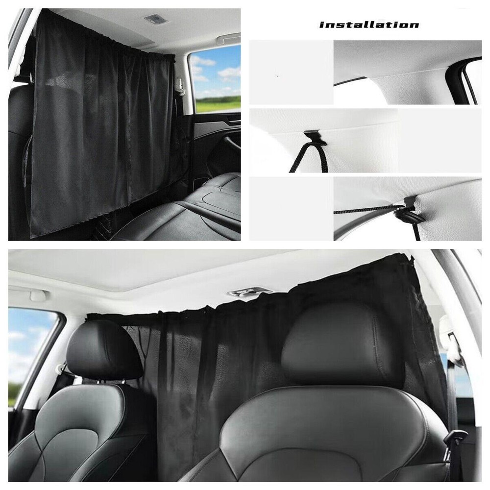 Business Car Window Sun Shade Cover Visor Mesh Shield UV Block Sunshade 2pcs