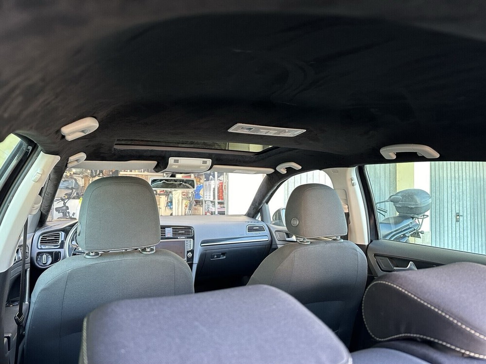 Black Headlining Kit For VW Golf -Stretch Suede Material and Trim-Fix Adhesive