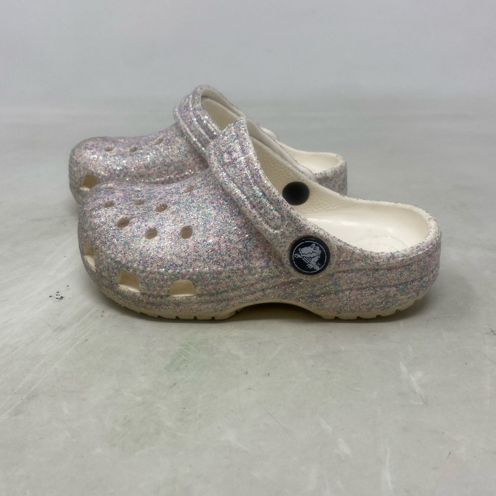 Crocs Classic Glitter Clogs Toddler C8 Mystic Glitter