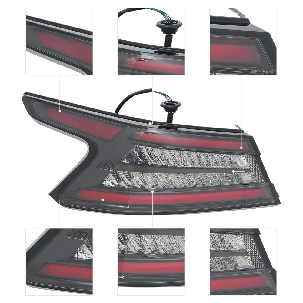 For 2019-2021 Nissan Maxima LED Tail Light Rear Brake Lamp Left+Right Outer Side