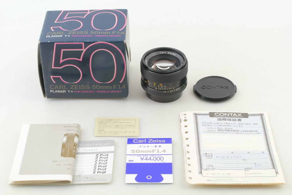 Mint Contax Carl Zeiss Planar T 50mm F1.4 MMJ Japan CY Mount Lens