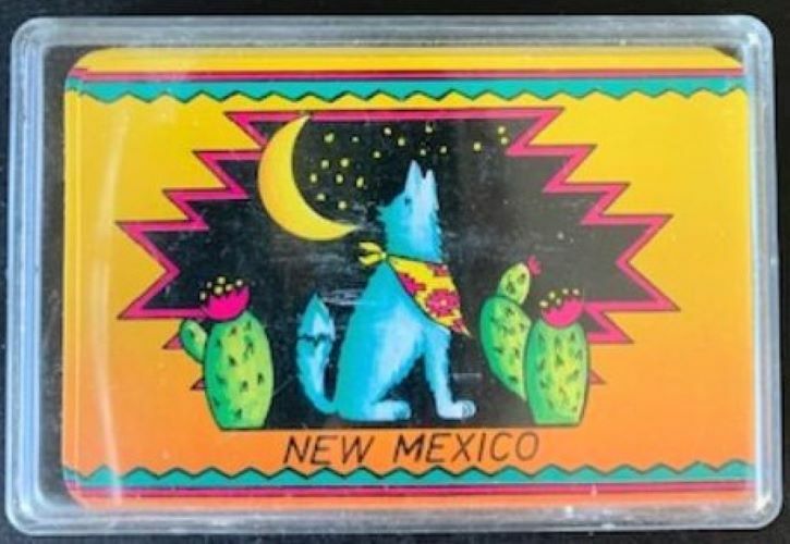 New Mexico Coyote Howling Playing Cards w/Case (Full Deck)
