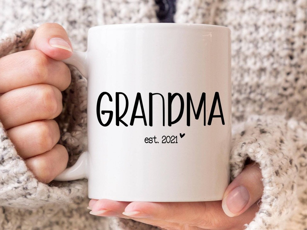 Great Grandma Est 2021 Coffee Mug Pregnancy Announcement Coffee Mug Custom Gift