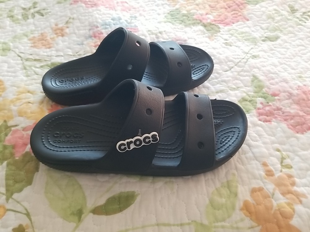 Crocs Sandals Slides Womens Size 7 Black