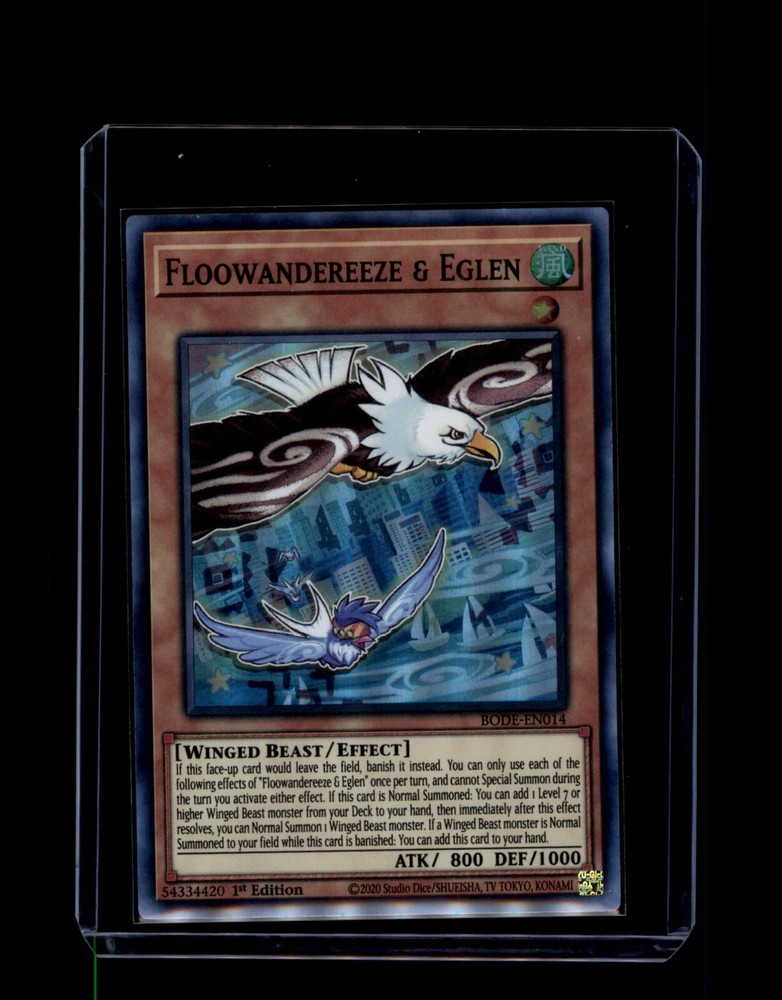 Floowandereeze & Eglen BODE-EN014 SR 1st Edition Yu-Gi-Oh Card