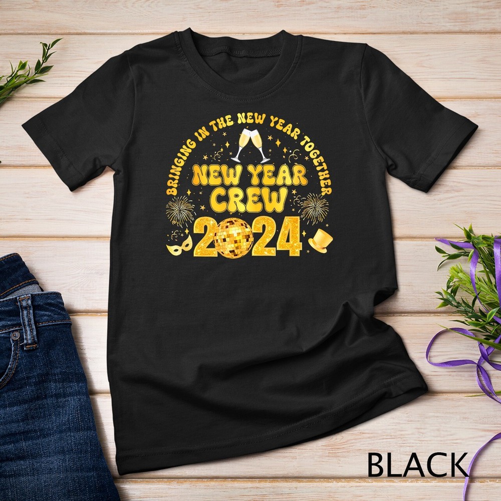 New Years Eve Party Supplies 2024 Happy New Year Fireworks Unisex T-shirt-image