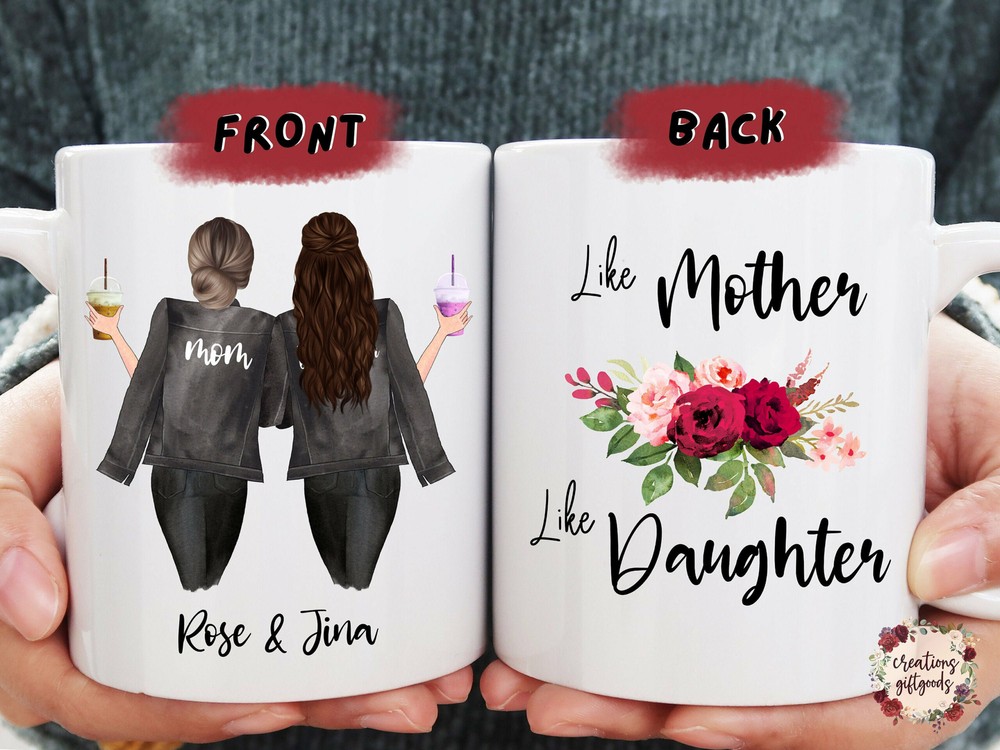 Mothers Day Gift From Daughter World's Best Mom Personalized Coffee Mug Like-image