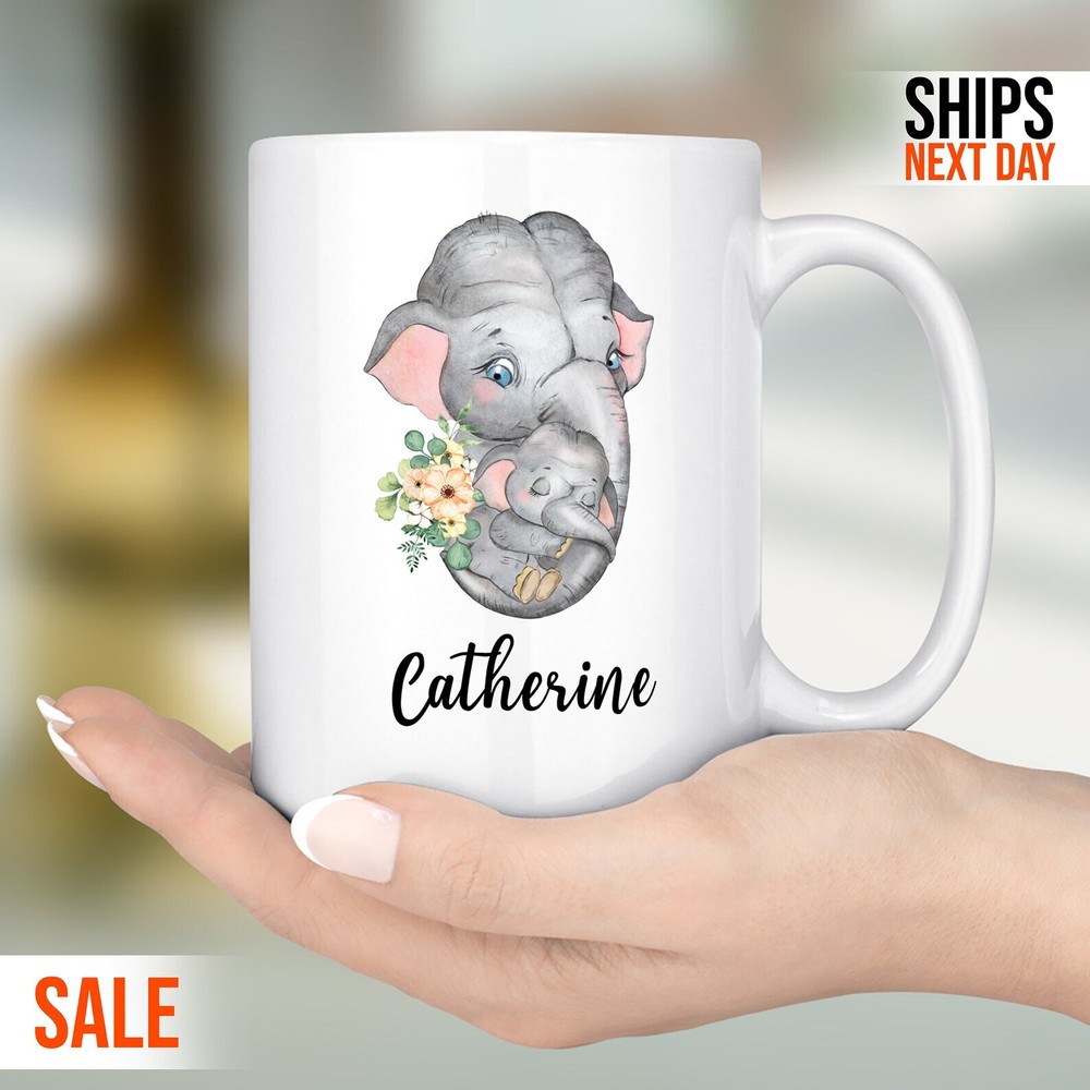 Custom Elephant Mug Custom Elephant Name Mug Gift For Her Gift Mug For Her