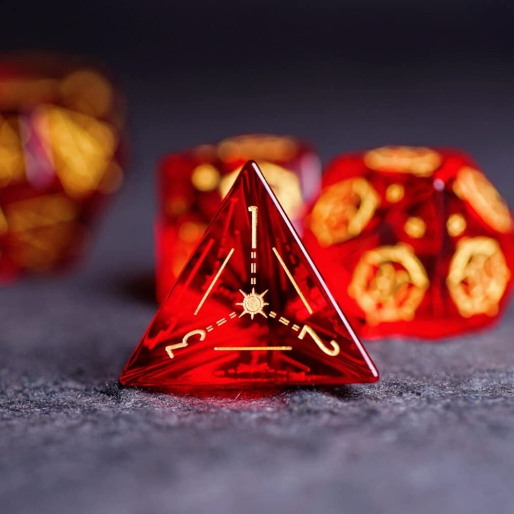 Garnet DND Dice Set of Dungeons and Dragons Dice for RGP Path Finder, Gemston...