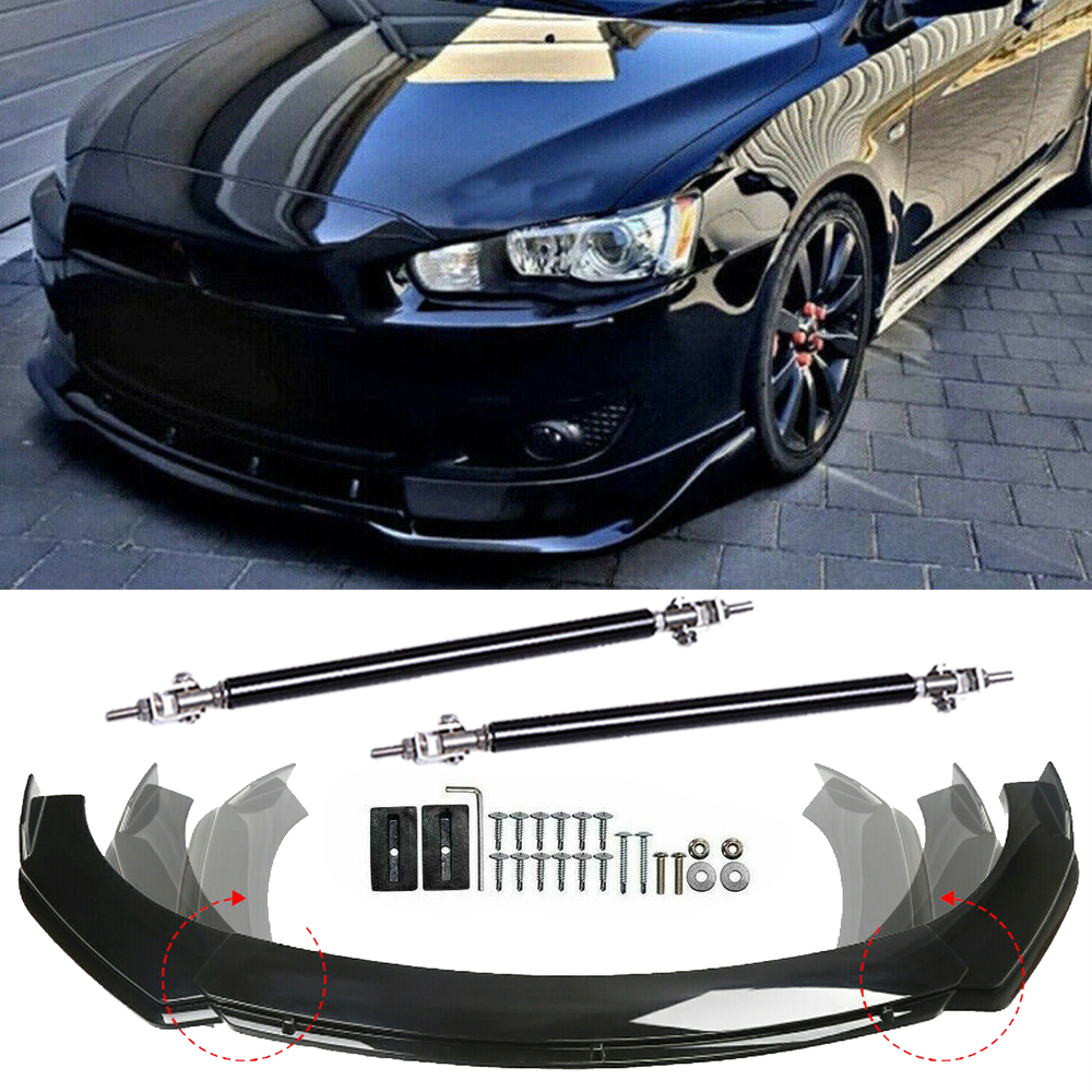 For Mitsubishi Lancer Front Bumper Lip Part Accessorie /Splitter+Spoiler Body
