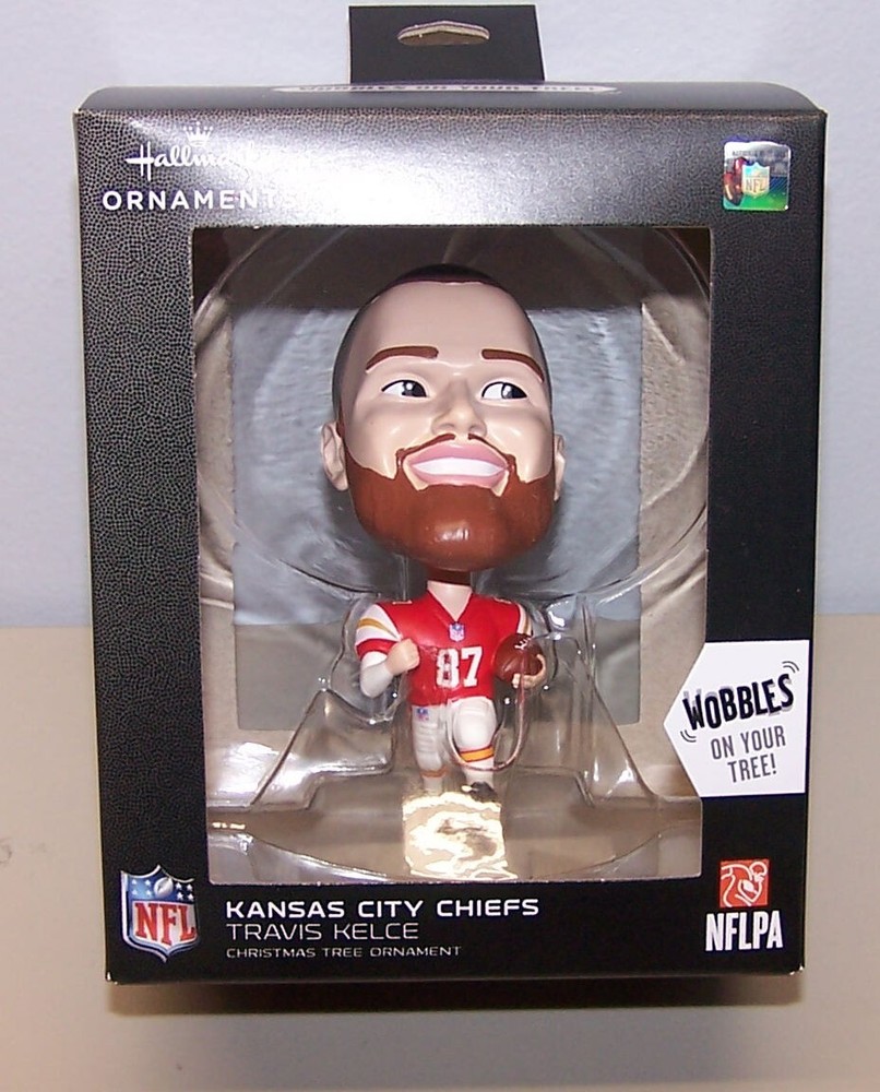 Hallmark Wobbles Ornament Travis Kelce 87 Kansas City Chiefs NFL Football Decor
