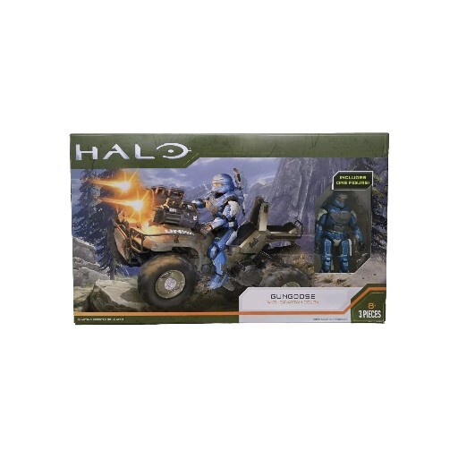 Halo Figure & Vehicle Set - GUNGOOSE w/ Spartan Celox & Battle Rifle -New In Box