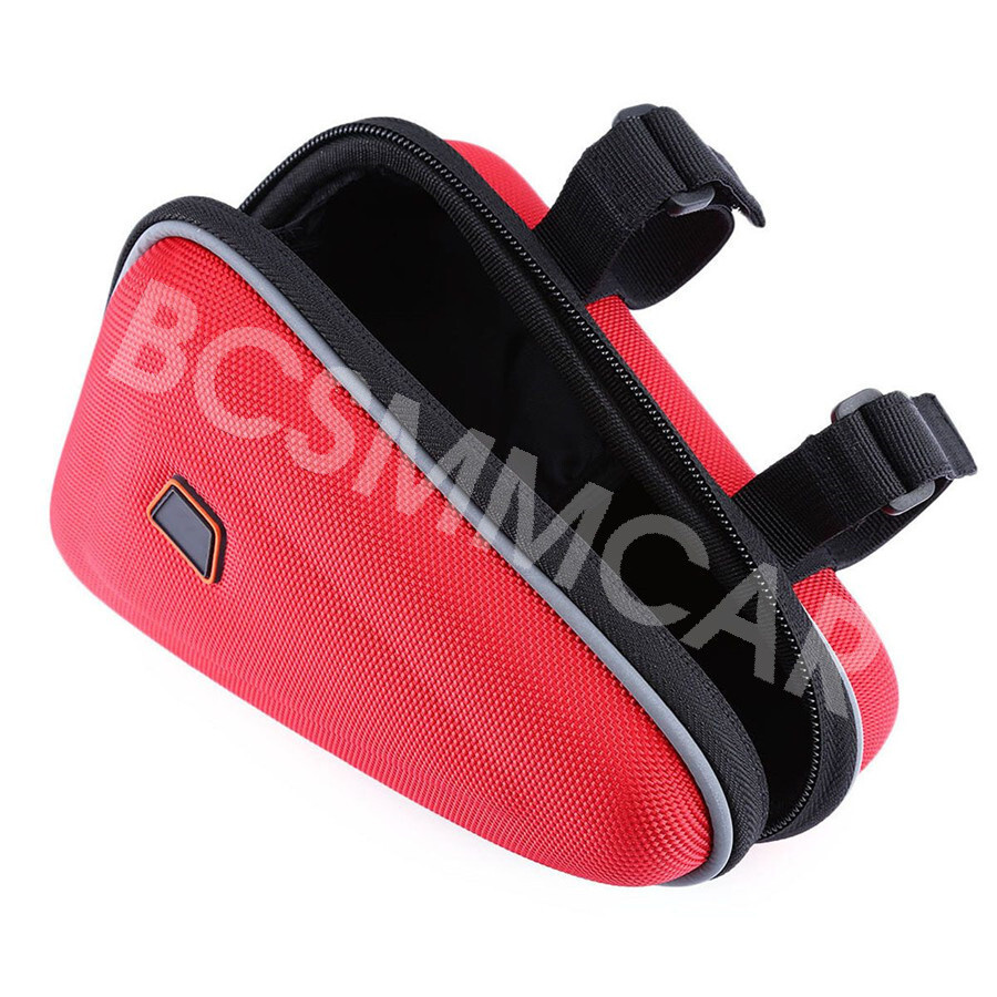 Saddle Storage Bag Motorcycle Engine Guard Bar Mount Case Pouch Accessories Red