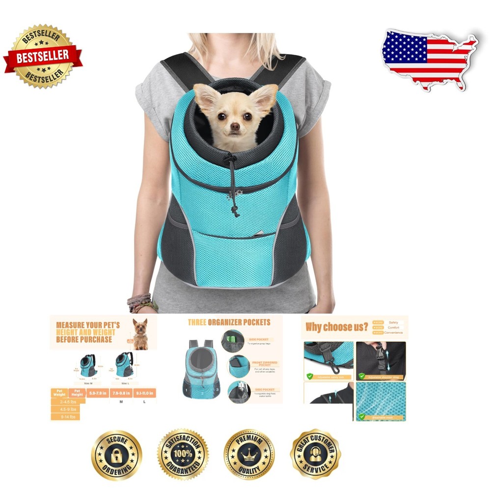 Comfortable Dog Backpack Carrier for Small Dogs - Hands-Free Outdoor Adventure