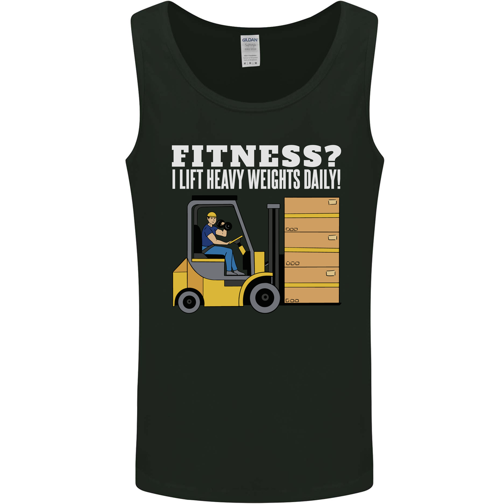 I Lift Heavy Weights All Day Funny Forklift Driver Mens Vest Tank Top