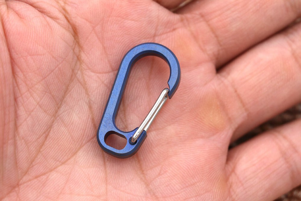 EDCgear Mini Titanium Key Chain Carabiner Flashlight EDC Buckle Pendant Tool