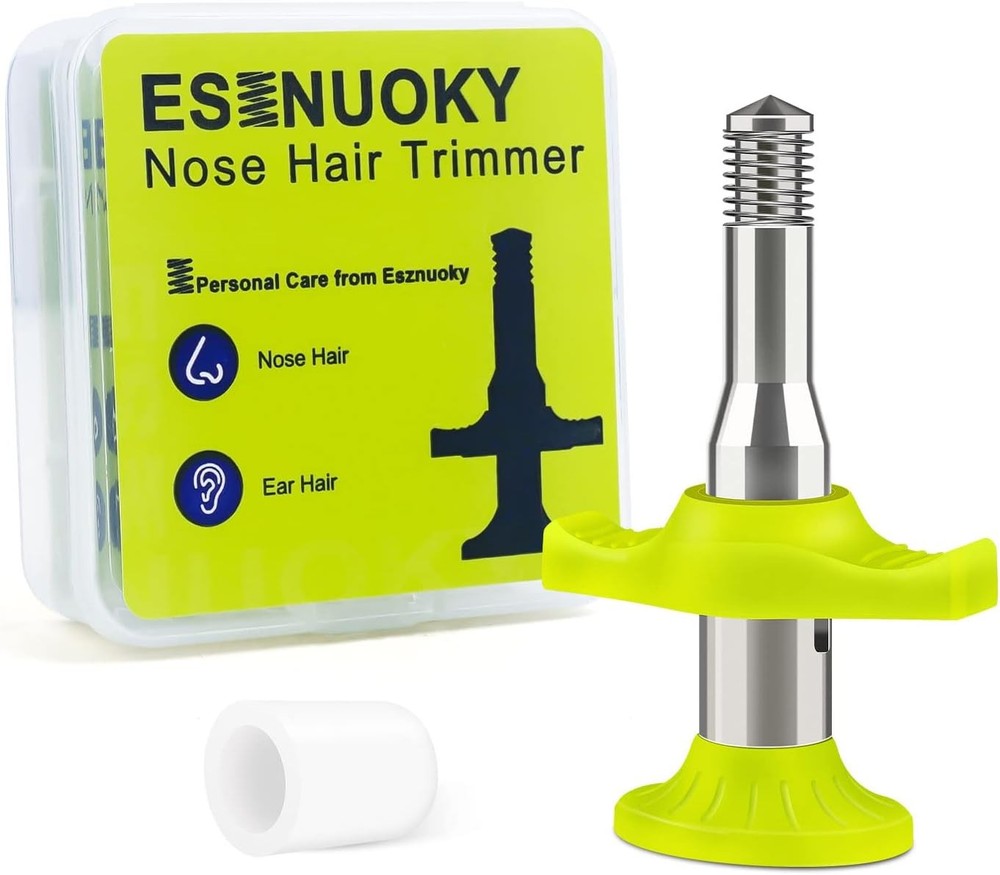Upgraded Manual Nose & Ear Hair Trimmer for Men and Women in Green