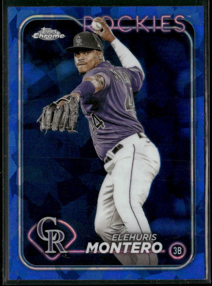 2024 Topps Chrome Sapphire Edition #341 Elehuris Montero Colorado Rockies