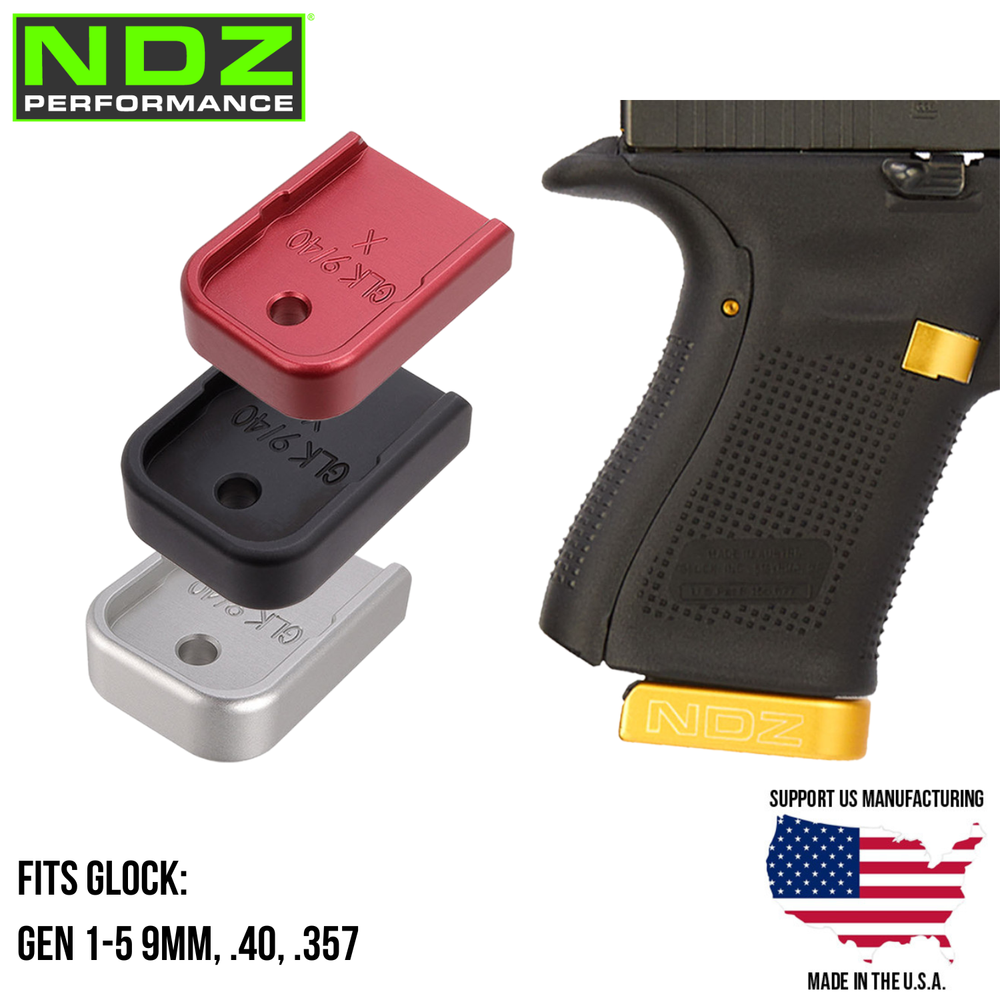 NDZ Glock Gen 1-5 17 19 Competition Magazine Base Plate Aluminum Extra Thick