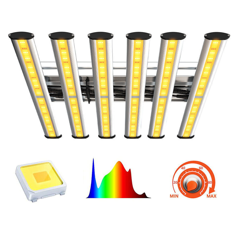 BAR-4000W Spider LED Grow Light 4x4ft Full Spectrum for Indoor Plant Hydroponics