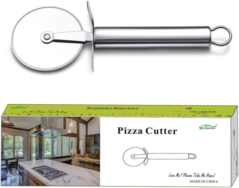 Super Sharp Stainless Steel Pizza Wheel Cutter with Non-Slip Handle