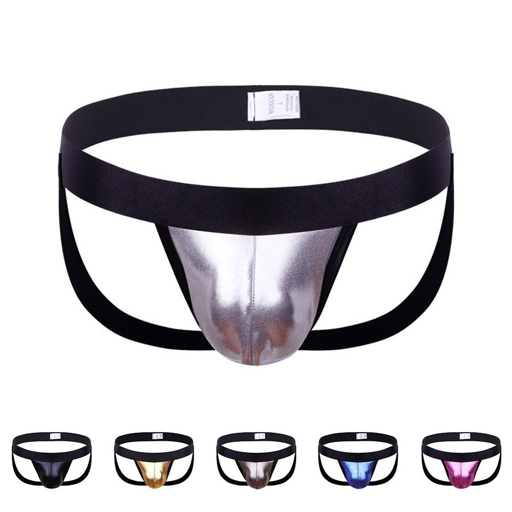 Men's Stylish Thong Underwear Breathable Shiny Briefs with a Modern Fit