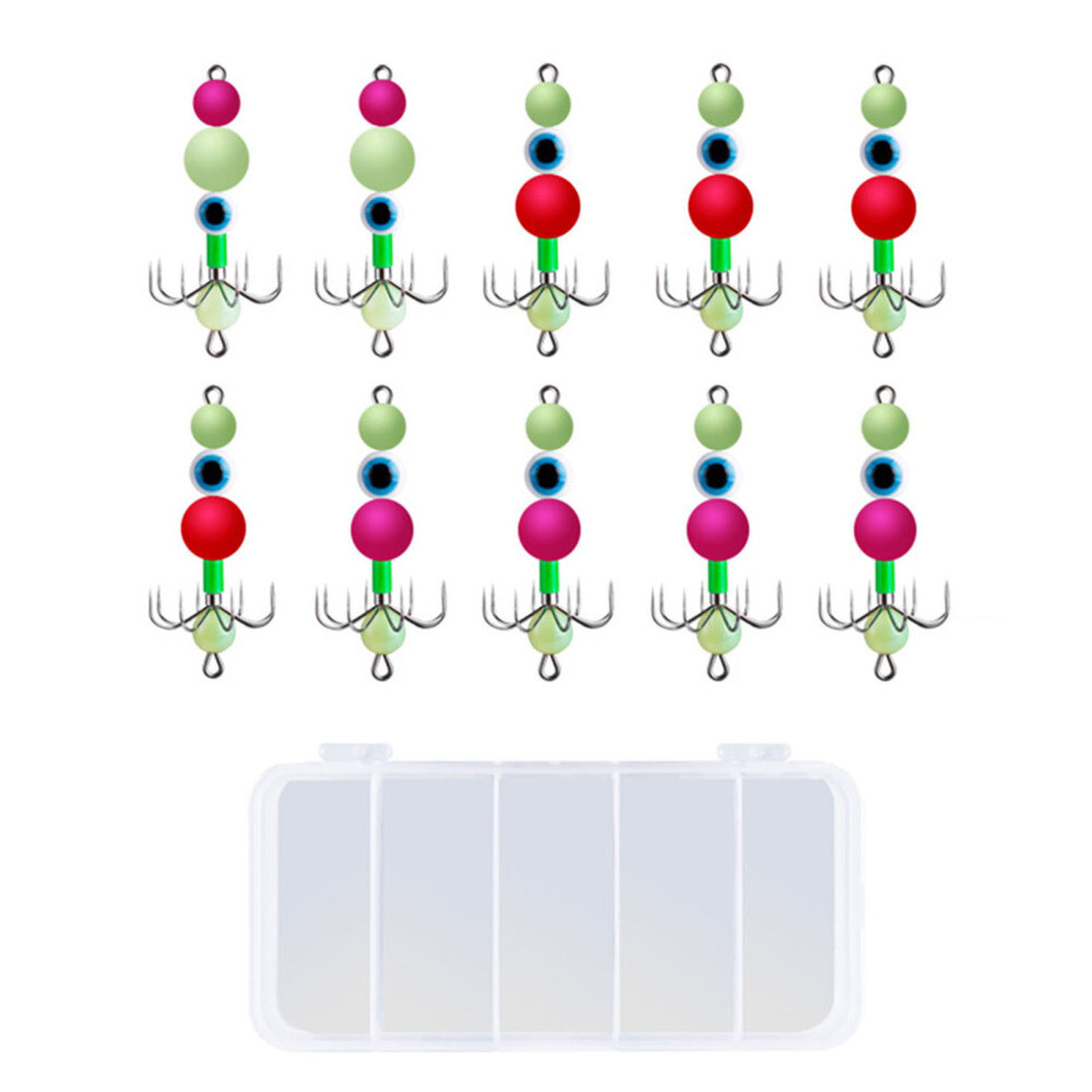 3-10Pcs Glow Squid Jig Octopus Fishing Lures with Umbrella Hooks for Sea Fishing