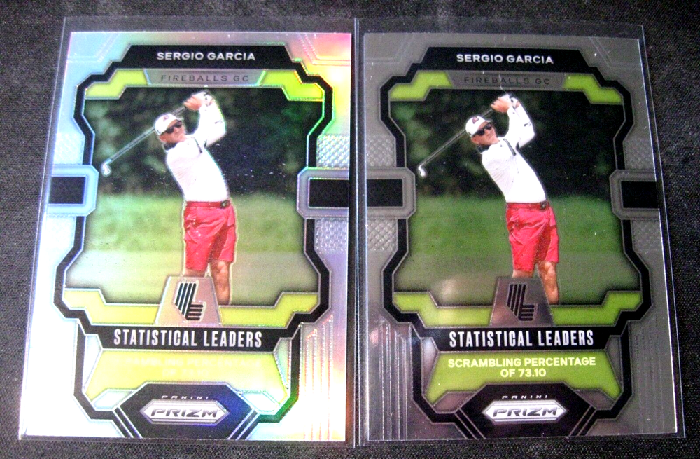 Sergio Garcia 2-Card Lot 2024 Panini Prizm LIV Golf Leaders Silver & Base 91