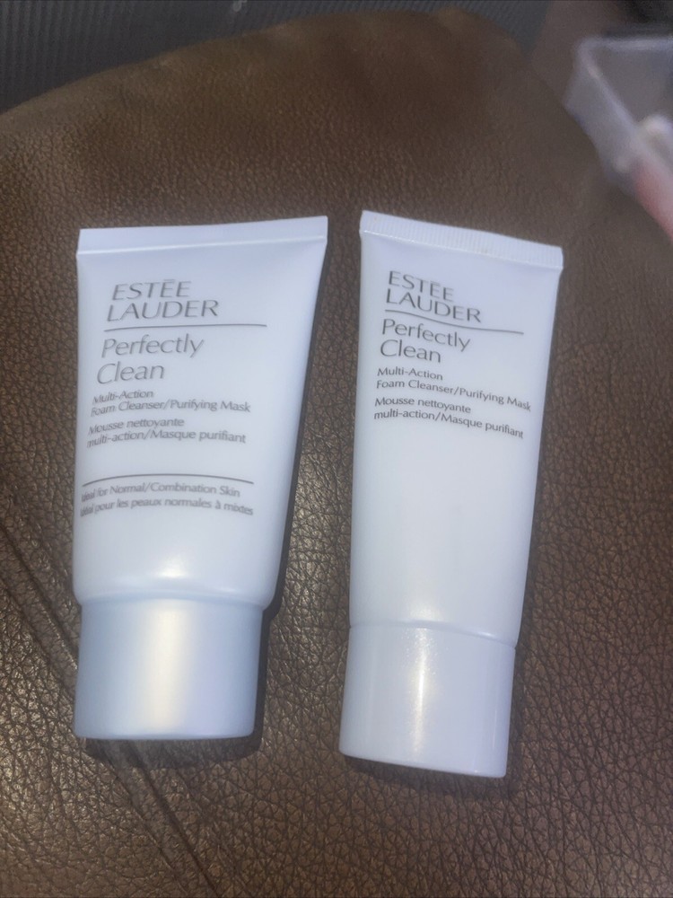 lot of 2-1oz Estee  Lauder Perfectly Clean MultiAction Foam Cleanser Purif Mask