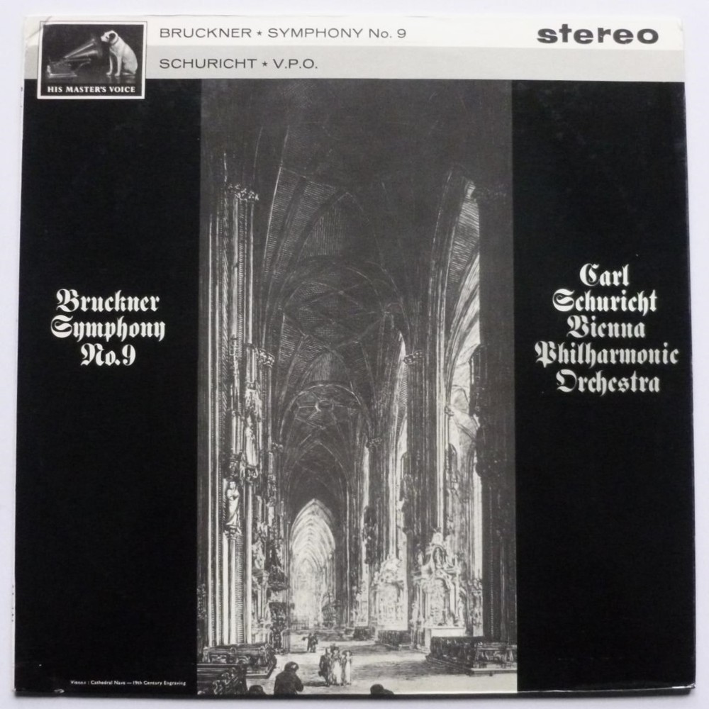 Carl Schuricht Bruckner Symphony No 9 LP HMV ASD493 EX+/EX- 1962 vinyl looks str