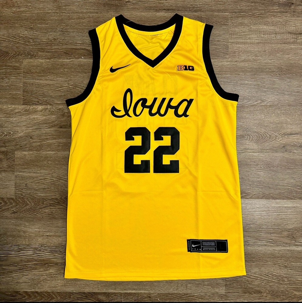 Caitlin Clark Iowa Hawkeye Yellow Stitched Jersey Size Mens Medium NCAA