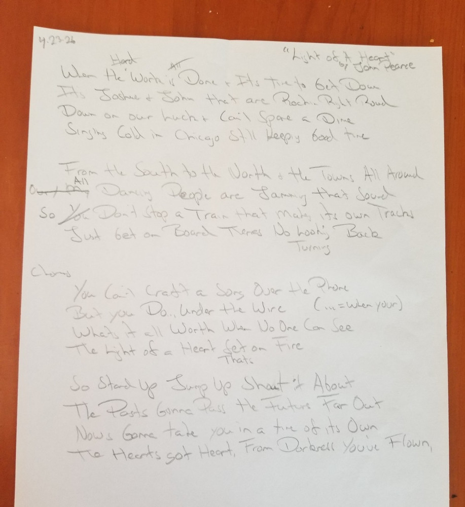 Artists Handwritten Lyrics 
