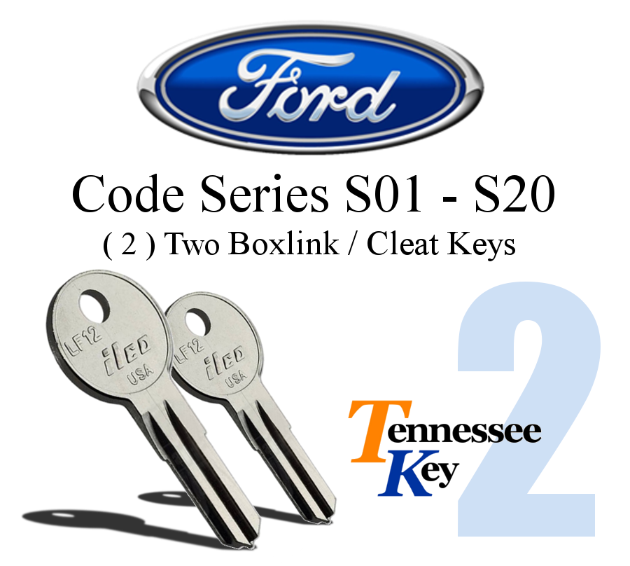Ford Truck Bed Tie Down Cleat Keys Set of 2 for Boxlink Series S01-S20