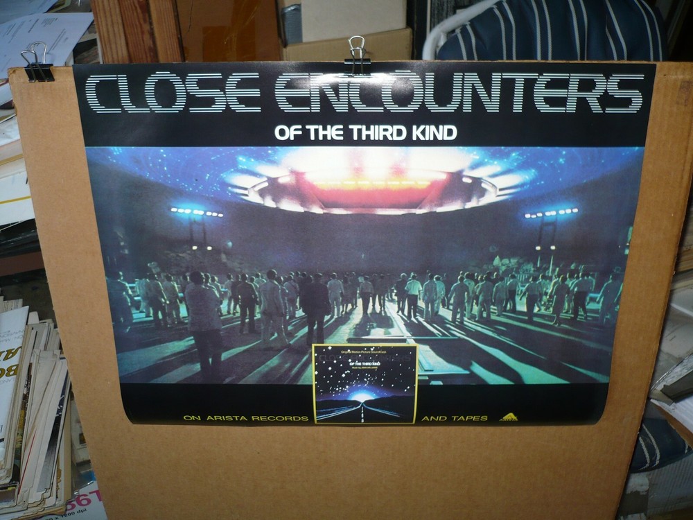 CLOSE ENCOUNTERS OF THE THIRD KIND, orig rolled vinyl record/audio tape poster