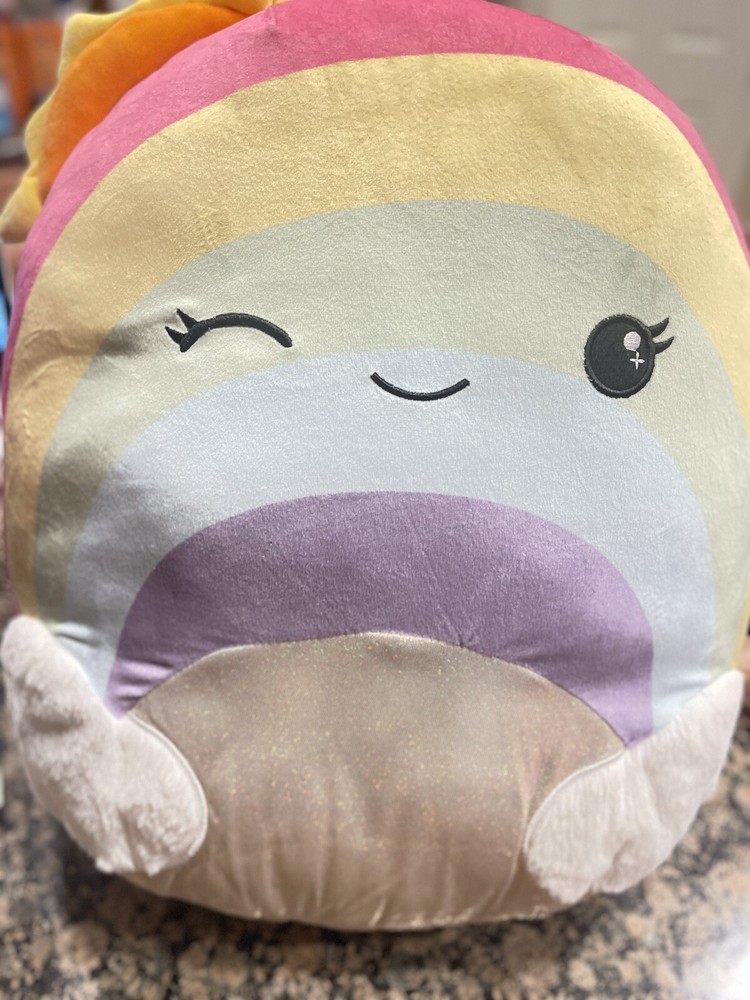 Squishmallow Sunshine the Rainbow 16”Metalic Kellytoy NWT Walgreens Exclusive!!