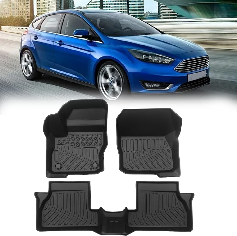 For 2012-2018 Ford Focus All-Weather Floor Mats Liner TPE Carpets Eco-friendly