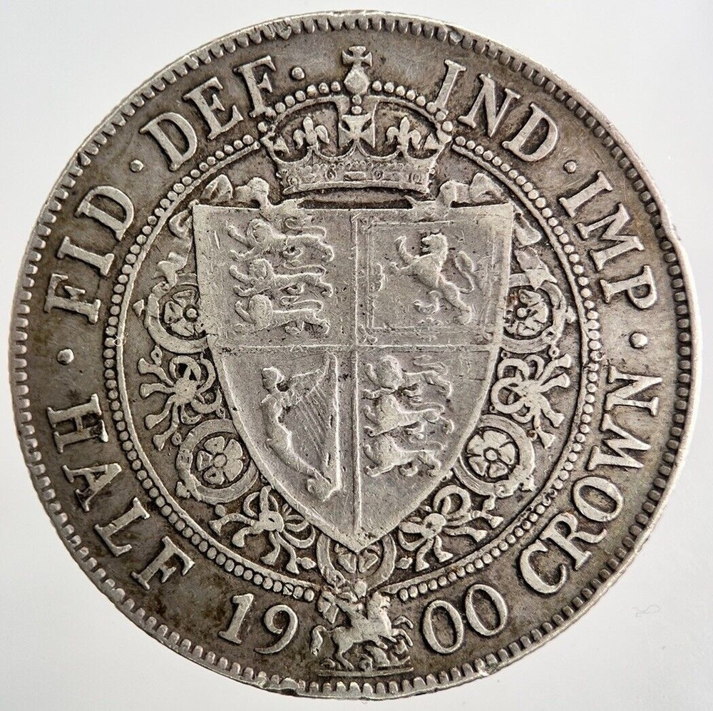 1900 Victoria Half-Crown Silver Coin | Very High Grade | a9747