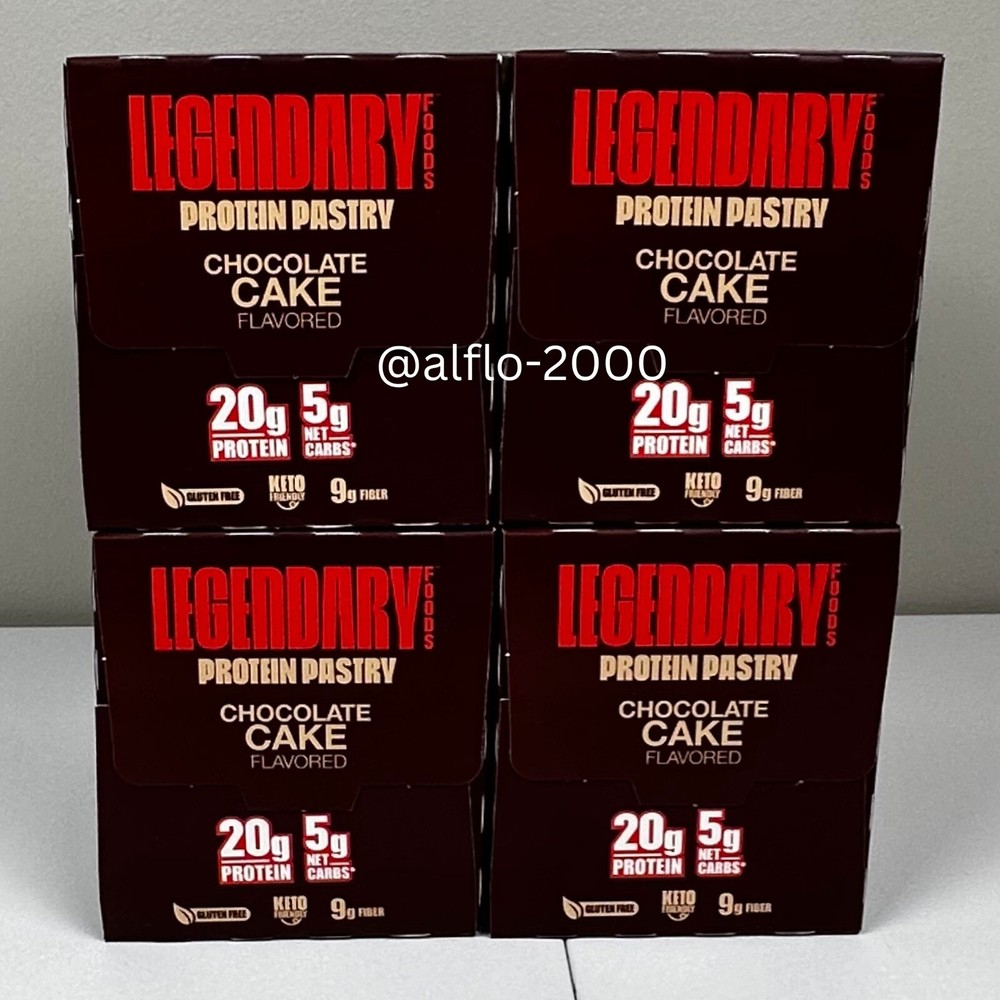 3 CASES Legendary Foods Chocolate Cake Tasty Pastry- 48 Pastries - EXP 1/18/25