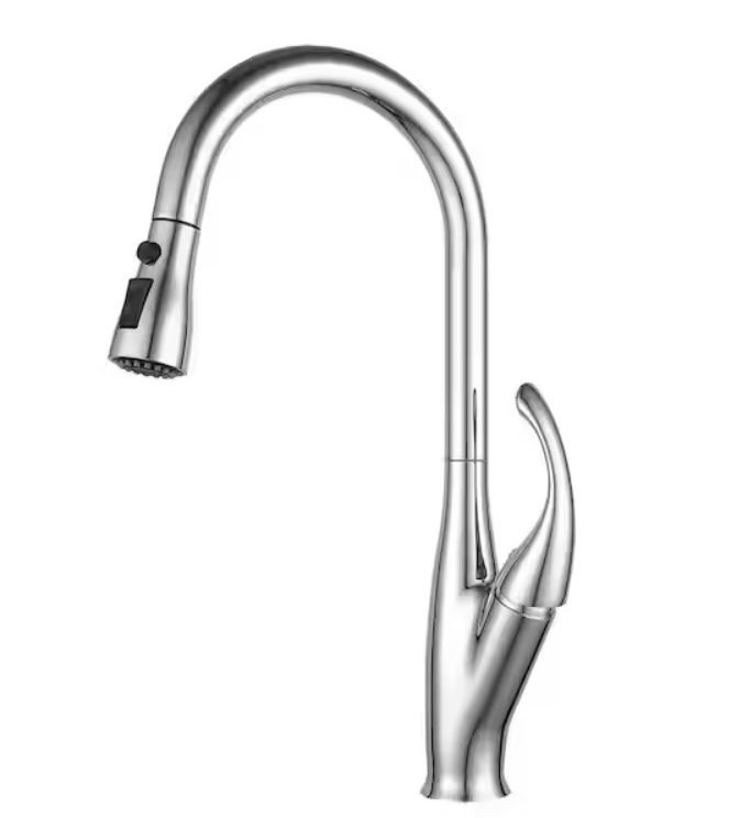 Single Handle Pull Down Sprayer Kitchen Faucet with 360 Swivel Design – High Quality