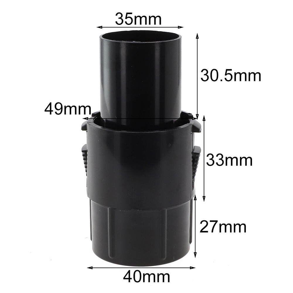 Accessories Vacuum Hose Adapter Vacuum Cleaner Parts 1pc Adapter Black