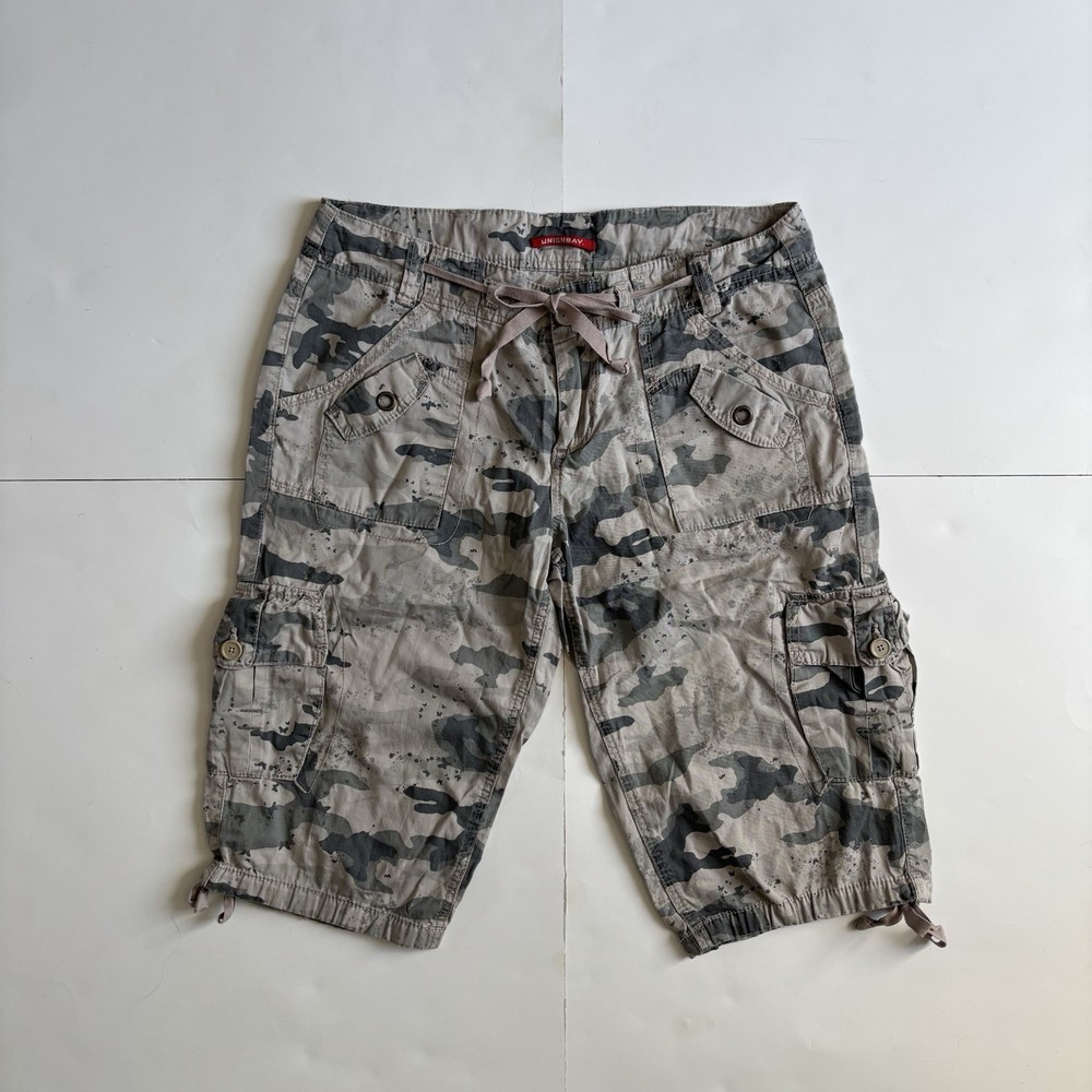 Union Bay Women's Size 11 Butterfly Camo Cargo Shorts Utility Y2K 100% Cotton