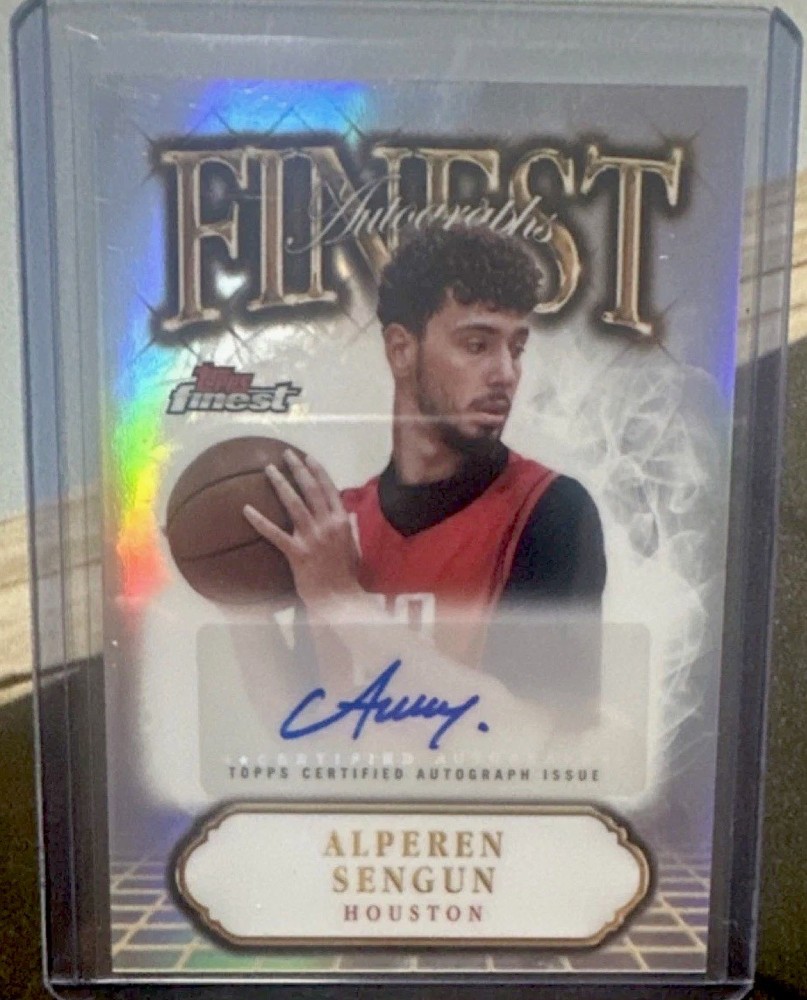 Alperen Sengun Autograph Refractor 2024-25 Topps Finest FA-AS Houston Rockets